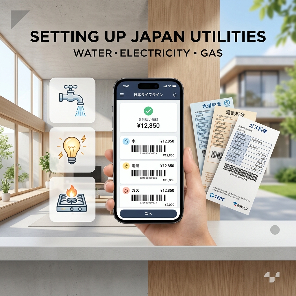 Japonya'da Elektrik, Gaz ve Su Abonelikleri